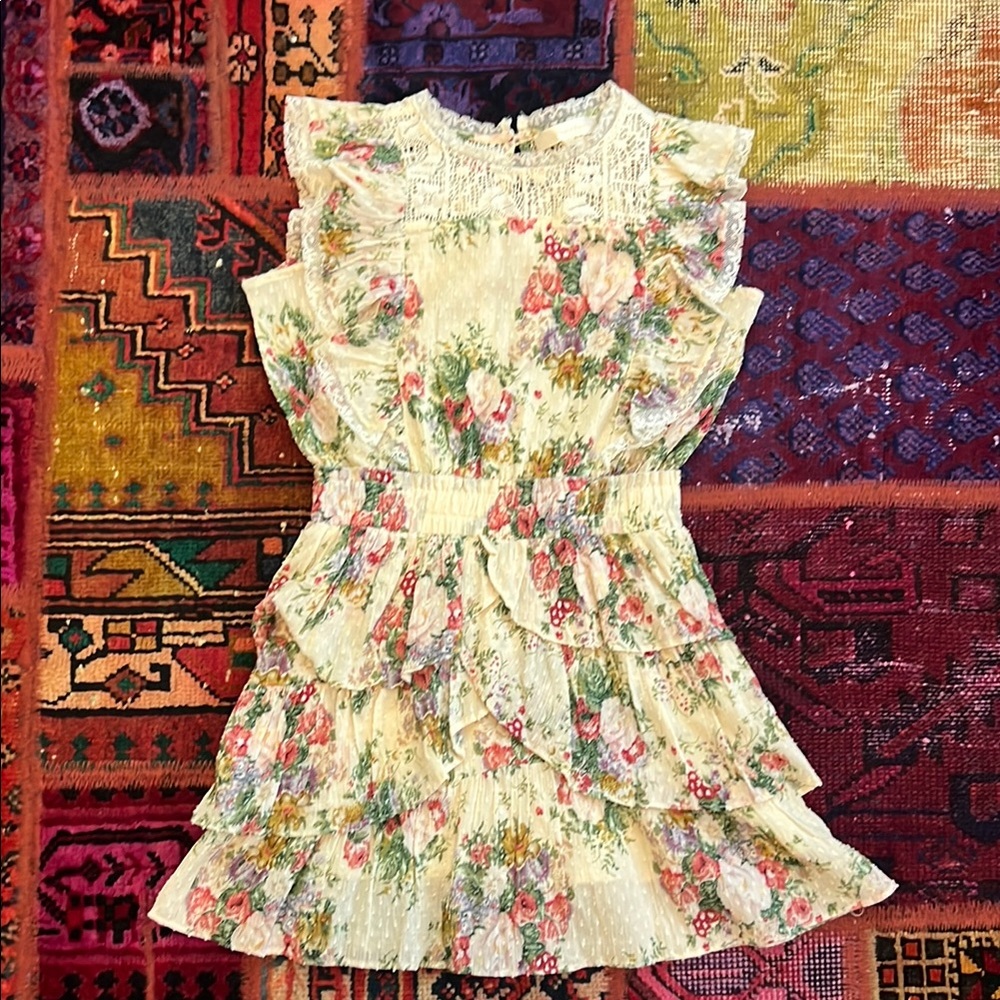 LoveShackFancy Girls Ruffle Mini Dress, Size 10Y